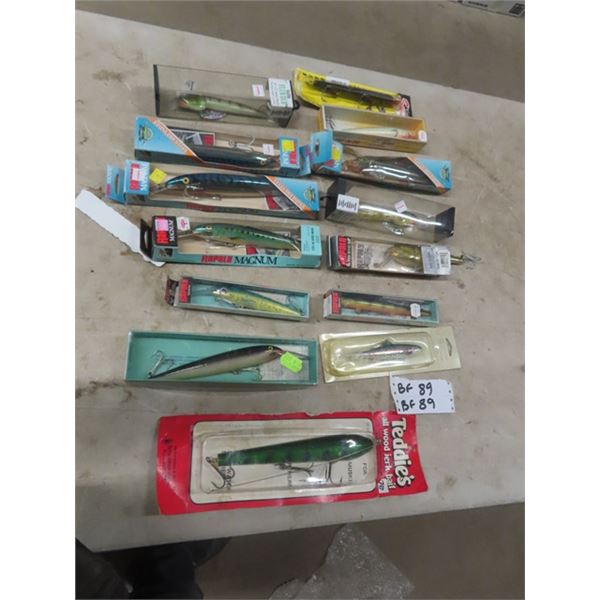 14 New Rapala Fishing Lures - 6  to 9  Long 