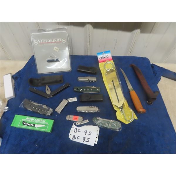 10 New Knives ; Fillet, Swiss, Single + Multi Blade & Fish Scale