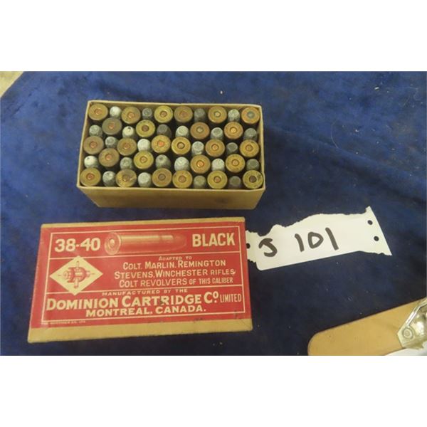 Dominion Cartridge Vintage 38-40 Ammo - 50 Rounds  - MUST PROVIDE PROOF OF PAL PRIOR TO PURCHASE - W