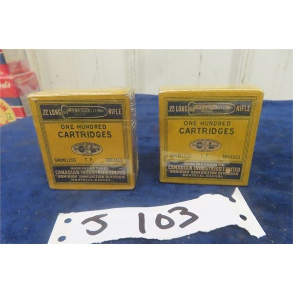 CiL Vintage 22 Long Ammo - Believed to be 100 Rounds  - MUST PROVIDE PROOF OF PAL PRIOR TO PURCHASE 