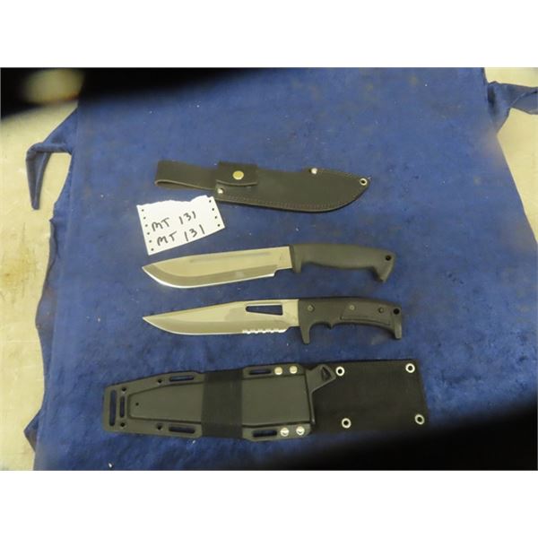 2 Hunting Knives : 12" & 12.5"  - longest with Holster