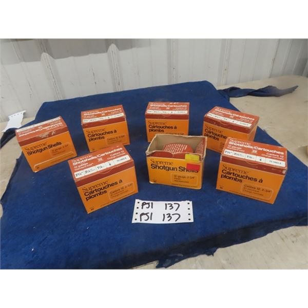 Supreme 12 Gauge 2 3/4" Ammo - 130 Rounds - MUST PROVIDE PROOF OF PAL PRIOR TO PURCHASE - WE DO NOT 