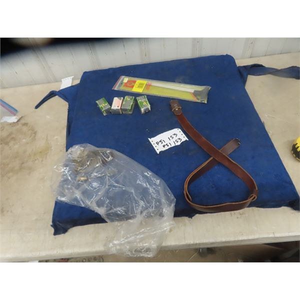 22 Cal Ammo- 150 Rounds plus Leather Gun Strap, Cleaning Rod + Brush