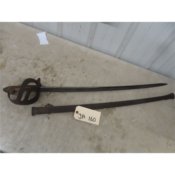 Sword - Cavalry Style with Sheath, 40" Long