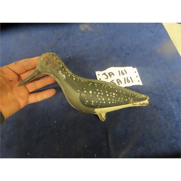 Tin Golden Plover Metal Decoy 1870's Era by Strater + Schier Decoys of Boston with Original Point 