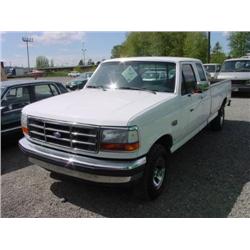92 FORD F150 XLT 4X4 EXT CAB P/U EXMT.                                