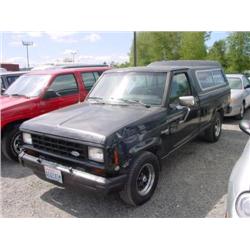 83 FORD RANGER 4SPD P/U EXMT.                                         