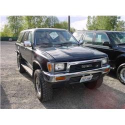 90 TOYOTA 4-RUNNER 4X4 4DR EXMT.                                      