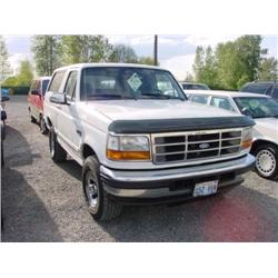 *96 FORD BRONCO XLT 4X4 2DR 156,944 ACTUAL                            