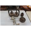 Image 1 : Cast Iron Paragon Press Cobblers Tool, Wooden Pulley, Cast Pulley, Universal Food Chopper