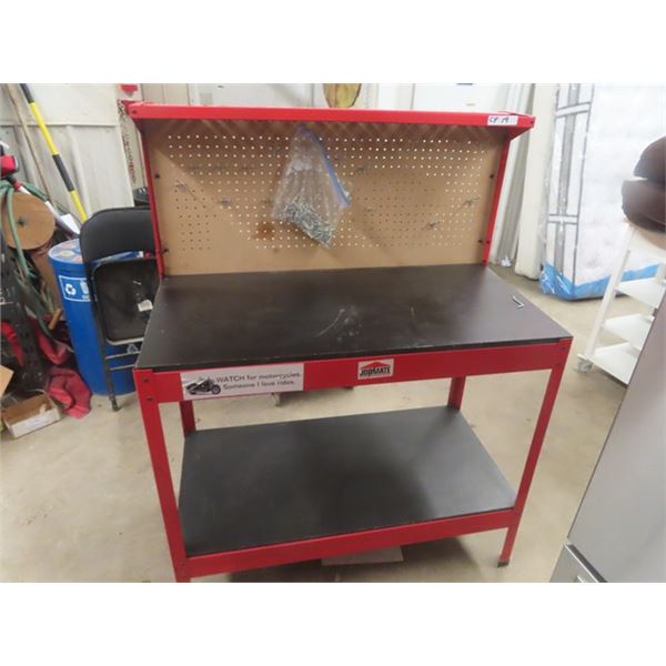 Job Mate Work Bench with Peg Board Hutch 55''x 43'' x 22''