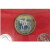 Image 8 : 1973 + 1974 Royal Canada Mint Uncirculated Coin Set - Double Struck, with Silver Dollar Leather Disp