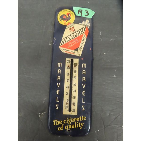 Marvels Vintage Metal Thermometer - No Bulb  3 3/4" " x 12" 