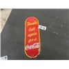 Image 1 : Coca-Cola Porcelain Palm Press ' Thanks Call Again'  4" x 12" 