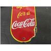 Image 3 : Coca-Cola Porcelain Palm Press ' Thanks Call Again'  4" x 12" 