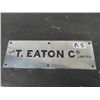 Image 1 : T. Eaton Metal Plate Sign 4.5" x 13" 