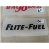 Image 2 : 3 Gas Pump Glass Panels ; 2) BA 98 Gas - 5" x 11" & 1) Flight Fuel - 4" x 10" 