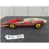 Image 1 : Marx Streamlined Tin Windup Racecar with Driver 3.5" x 5" x 16" 
