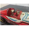 Image 3 : Marx Streamlined Tin Windup Racecar with Driver 3.5" x 5" x 16" 