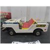 Image 2 : Yone Made in Japan Tin Friction Police Patrol Jeep with Box 3" x 4" x 9" 