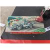Image 9 : Yone Made in Japan Tin Friction Police Patrol Jeep with Box 3" x 4" x 9" 