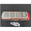 Image 5 : H & S Made in Japan Tin Friction Trailways Bus 3.5" x 3 3/4" x 11.5" 