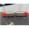 Image 2 : ALPS Santa Fe Mechanical Wind Up Tin Train Set Made in Japan with Tracks 2" x 4 1/4" x 10.5" 