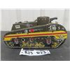 Image 1 : Marx Tin Wind Up Army Tank with Shooter 4" x 5.5" x 10" 