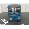 Image 2 : Keystone Windup Pressed Metal Greyhound Bus - Missing Rear Panel 5" x 5.5" x 18" 