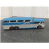 Image 3 : 2 Vintage Metal Greyhound Buses ; 1) 1.5" x 1.5" x 6" & 1) 1.5" x 1.5" x 7" 
