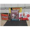 Image 1 : 3 Modern Coca-Cola Metal Signs - 12" x 17" 