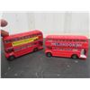 Image 2 : 4 Buses ; (2) Greyhound, (2) Double Decker - Biggest Corgi 9.5" Long 
