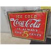 Image 2 : 3 Modern Metal Coca-Cola Signs - 12" X 17" 