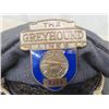 Image 3 : Greyhound Busline Vintage  Driver's Hat Porcelain Badge