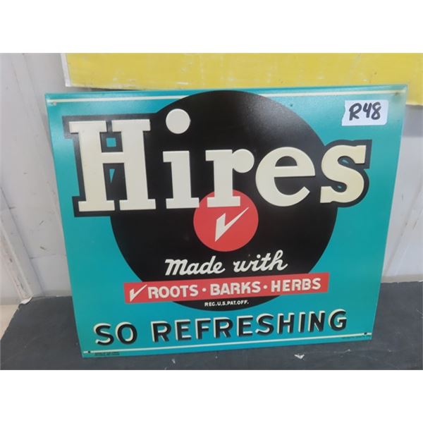 Hires Modern Metal Sign 12" x 14"