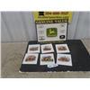 Image 3 : Modern Metal John Deere Sign 12" x 16" & (6) Tiles with Steam Tractors 6" x 6"