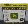 Image 4 : Modern Metal John Deere Sign 12" x 16" & (6) Tiles with Steam Tractors 6" x 6"