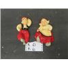 Image 1 : 2 Chalkware Wall Ornaments - Both 4" x 7" 