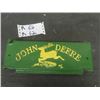 Image 1 : Vintage John Deere Cast Tool Box Lid - Words + Deer Embossed 4.5" x 12" 