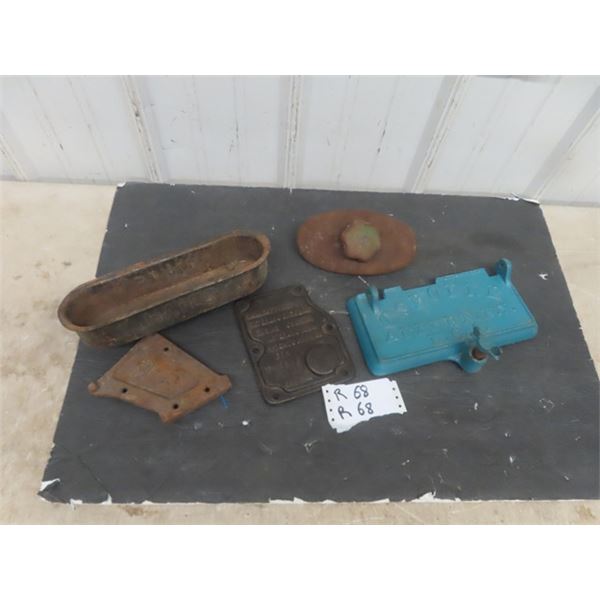 Oborne Cast Embossed Tool Box Lid, Hayer Implement Tool Box, John Deere Rad Tap, Casting with Emboss