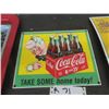 Image 3 : Modern Porcelain Coca-Cola Sign 9" x 11" , Modern Porcelain Nu Grape Sign 5.5" x 16.5" & Coke Tray