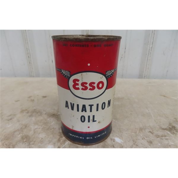 Esso Aviation Oil 1 Quart - Full of Contents