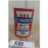 Image 1 :  All American High Grade Motor Oil 1 US Quart Cardboard Container - Full of Contents