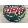 Image 3 : Mountain Dew Round Plastic Convex Face Light Up Sign 15" Wide - Does Not Light Up, Probably Bulb?