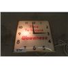Image 1 : Wawanesa Canadian Neon Ray Square Clock 15 1/4" x 15 1/4" 