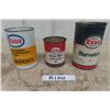 Image 1 : Esso MP Grease 1 lb Tin, Esso Marvelube 1 Quart Tin, Esso Dexron II Transmission 1 L Tin - Full of C