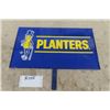 Image 5 : 2 Planter's Peanuts Metal Signs ; Rack Topper 10" x 17.5" , Smaller Sign  2.5" x 13"  - Both Double 