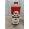 Image 2 : 2 Esso Outboard Motor Oil Plastic Bottles, Esso Iosol 1 Imperial  Quart Tin