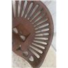 Image 3 : Vintage Cast Iron Die Cut Implement Seat -No Markings