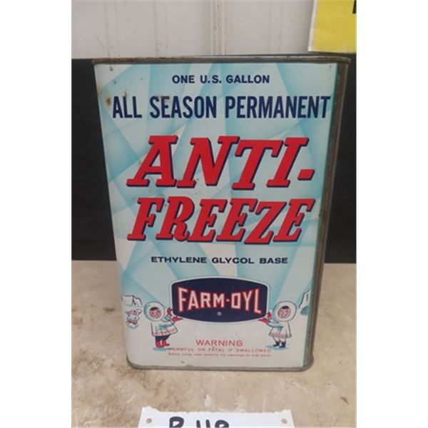 Farmoyl 1 Gal Antifreeze Tin - Cool Graphics !! 